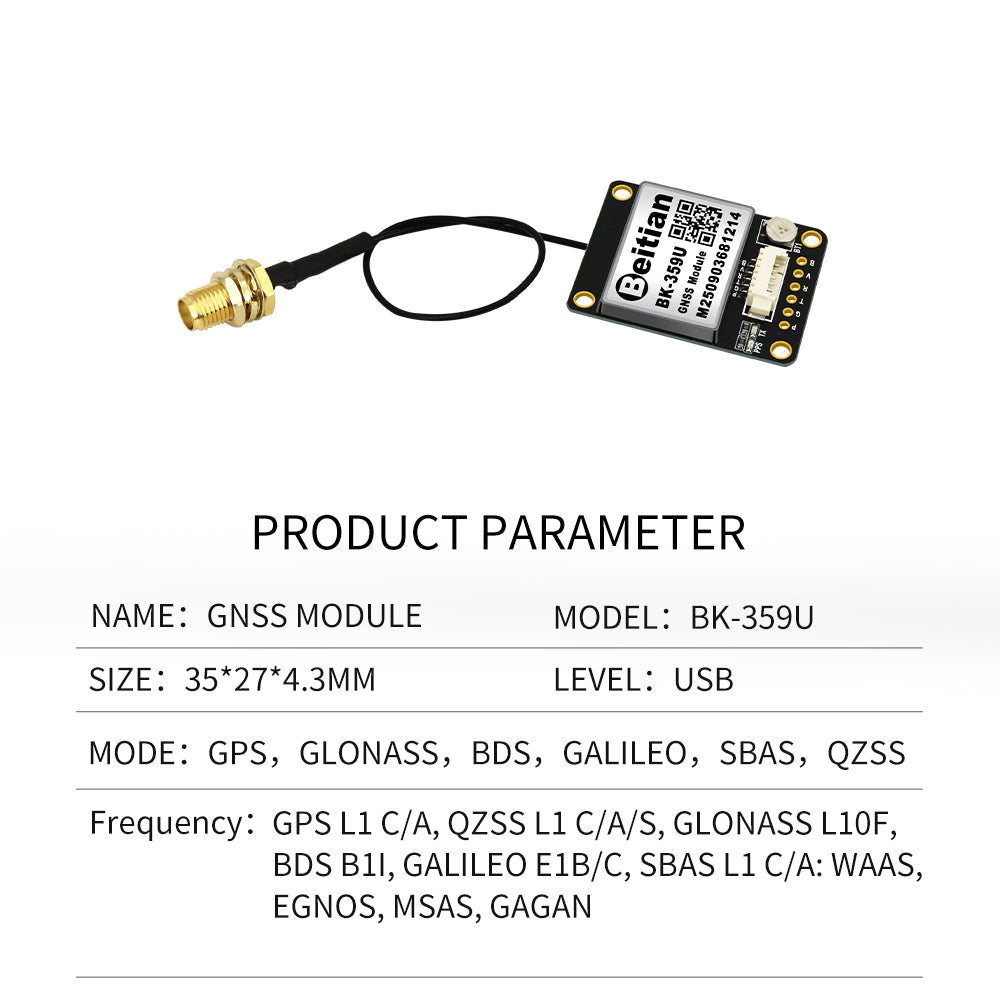 Beitian GPS split module GMOUSE Beidou antenna flight control GNSS timing navigation positioning module BE-289 Beitian GPS split module GMOUSE Beidou antenna flight control GNSS timing navigation positioning module BE-289